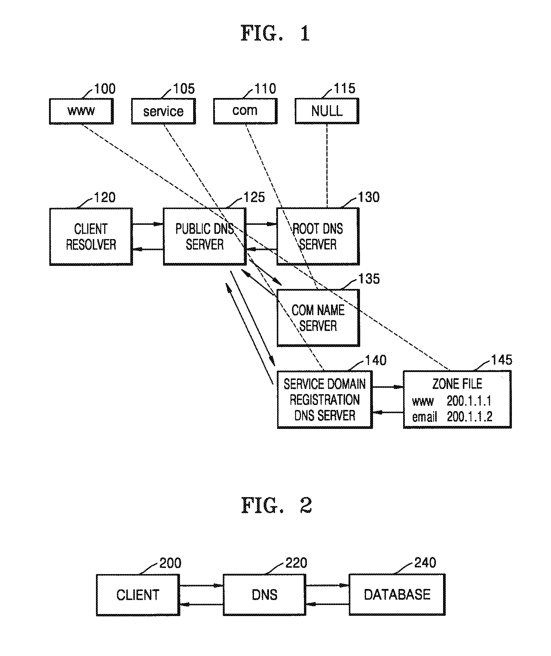 Domain name system (DNS) and domain name service method based on user information