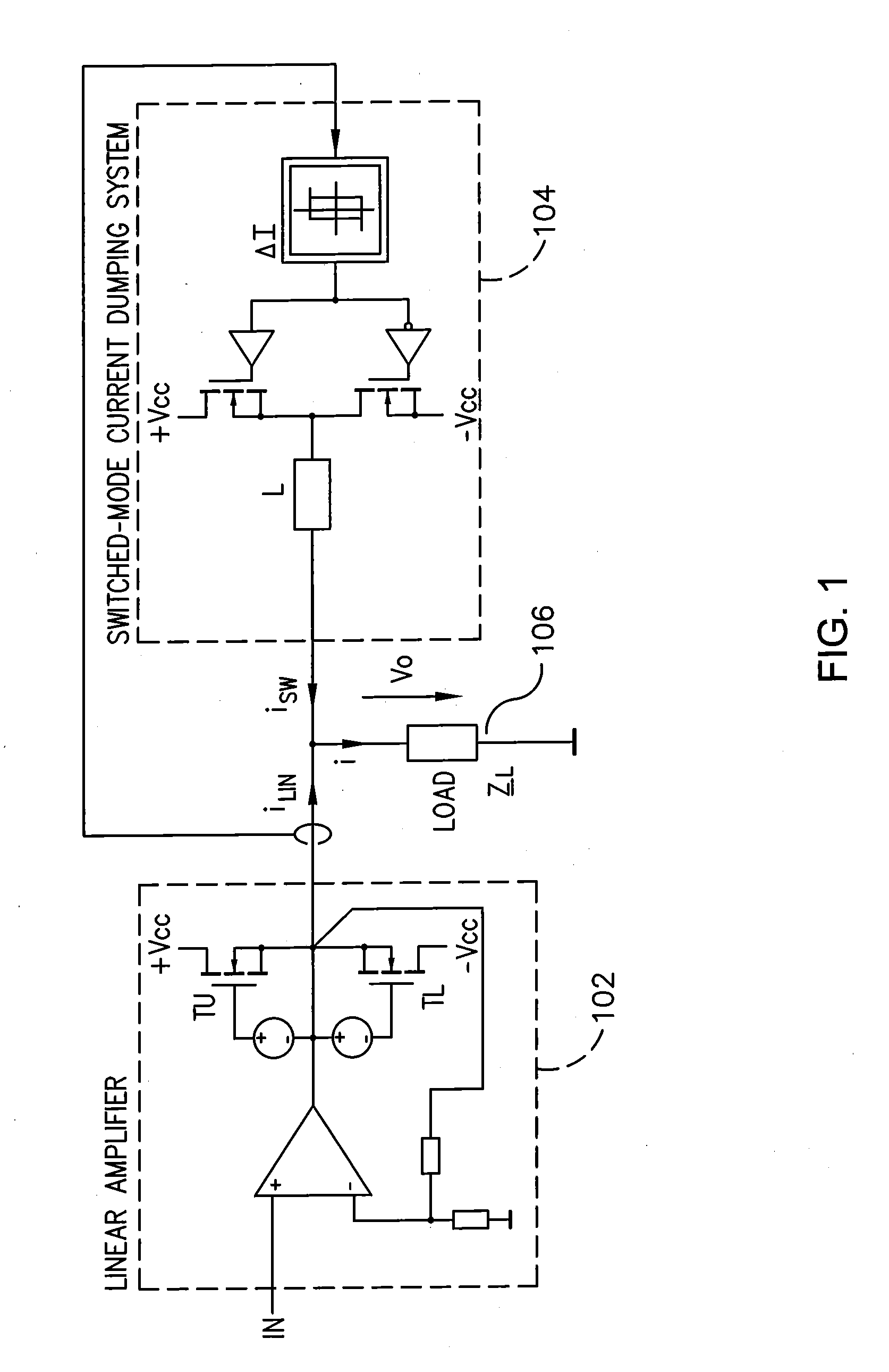 High efficiency balanced output amplifier system