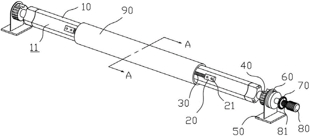 Tensioning mechanism of film-pasted coiled tube core