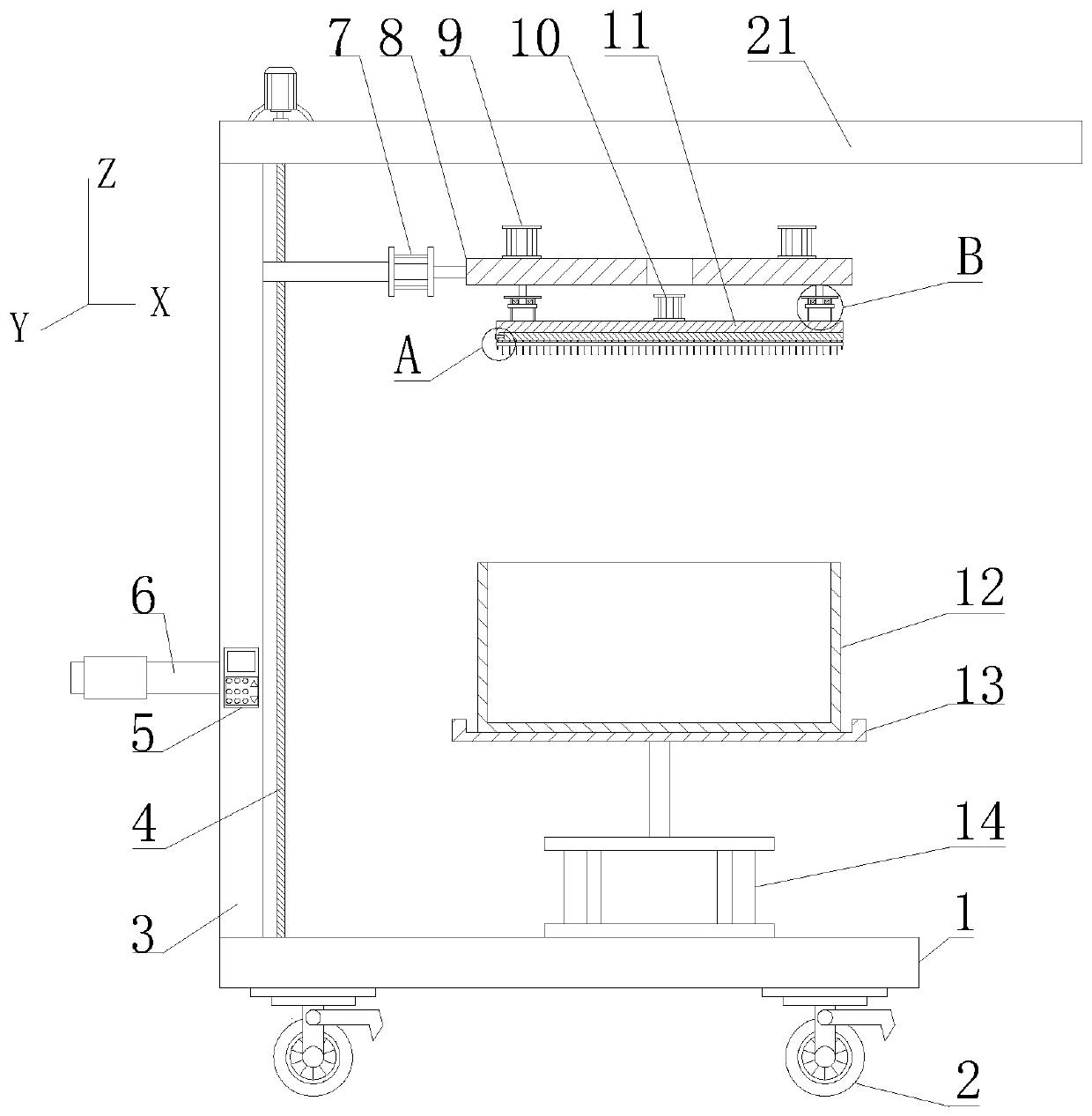 Intelligent silkworm-raising full-life-cycle automatic mulberry leaf adding machine