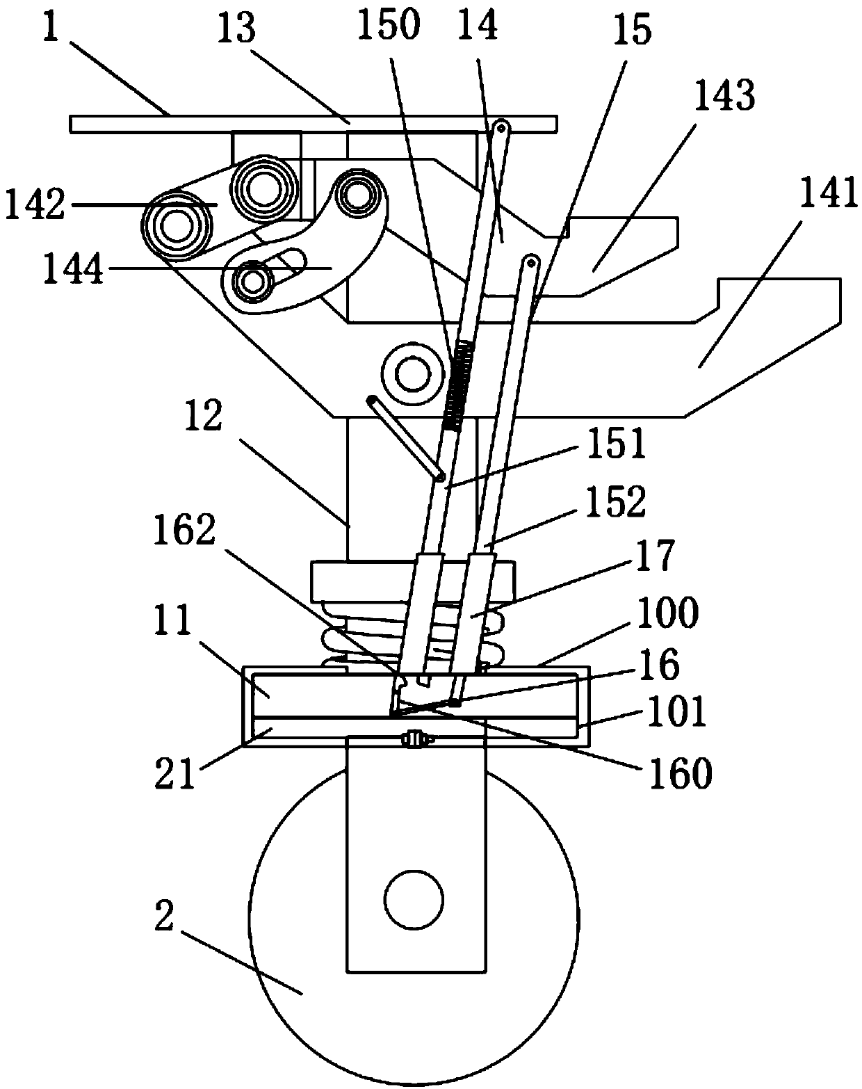 Jacking-up device trundle