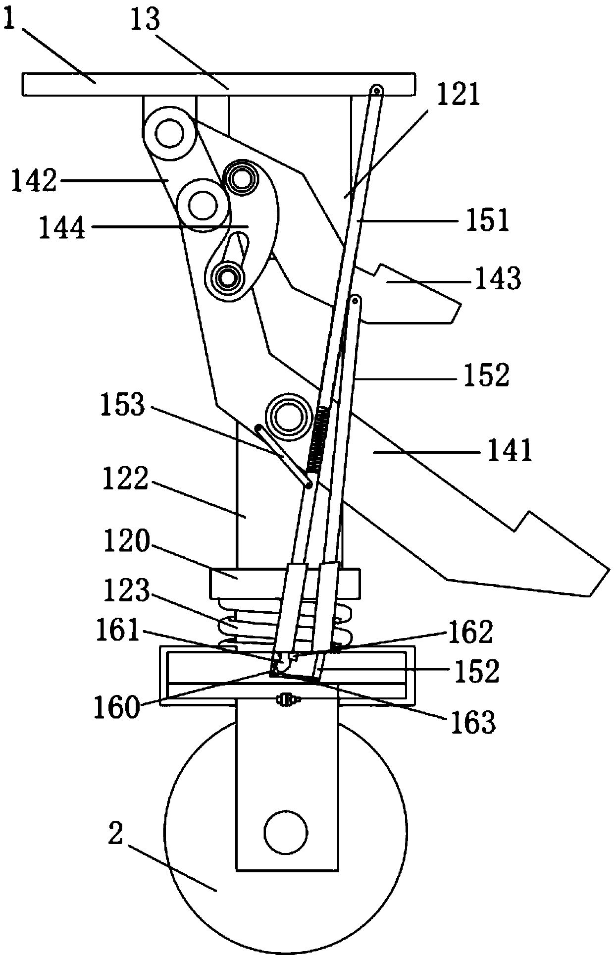 Jacking-up device trundle