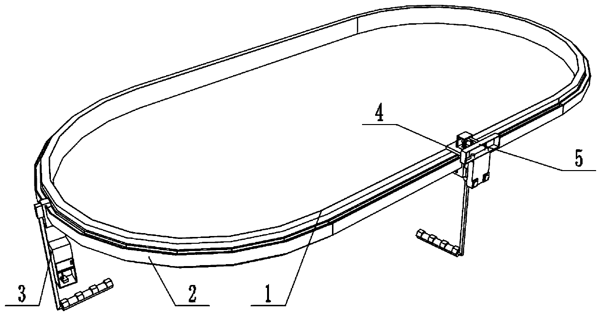 Hanging mechanism for garment conveying assembly line