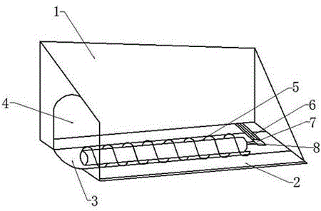 Improved installing and manufacturing technology for snow throwing push shovel