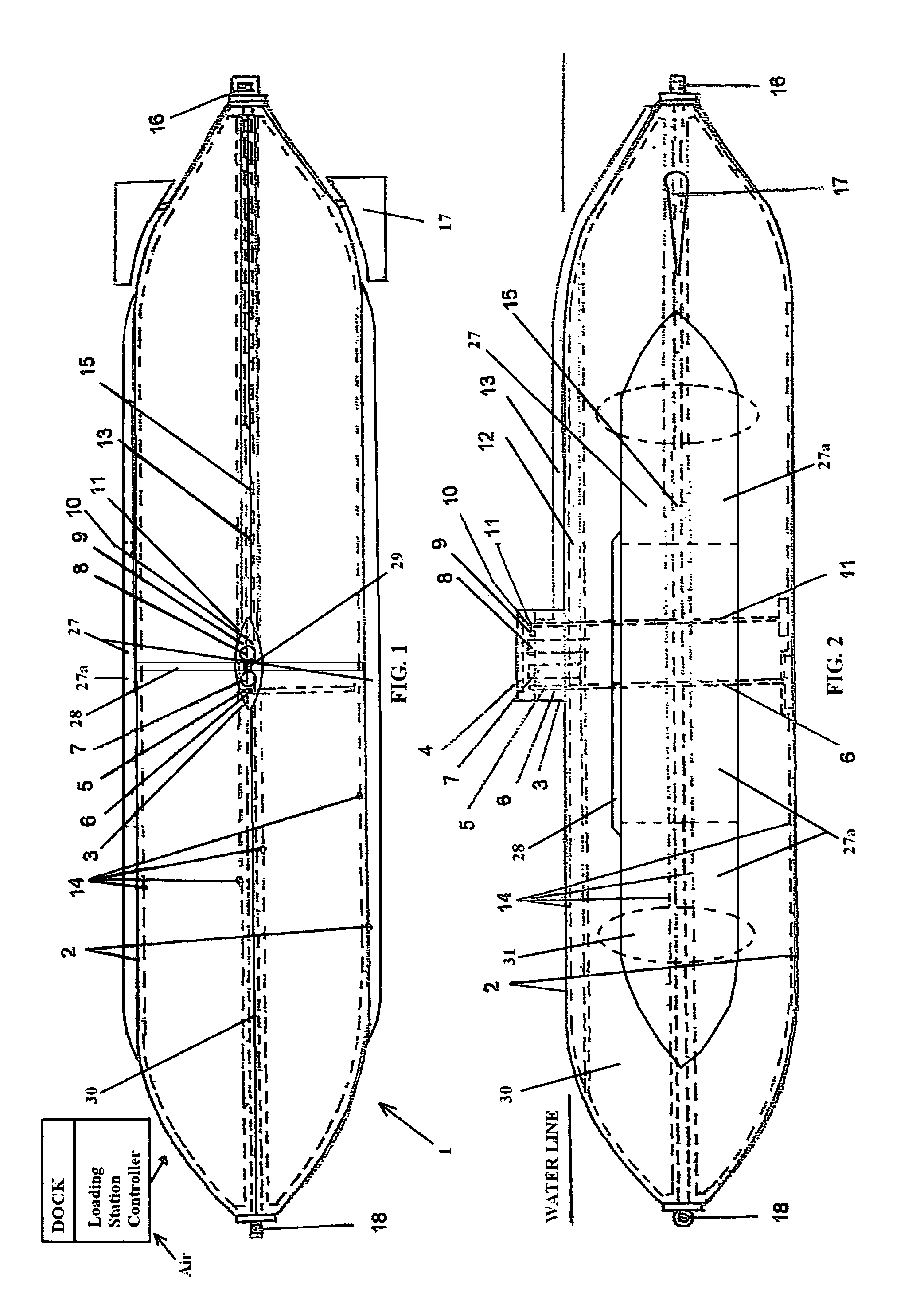 Water level and/or sub surface water transporter/storage systems for liquids and solids simultaneously or in single cargo