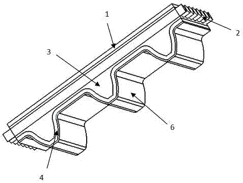 Automobile timing driving belt for oil immersion