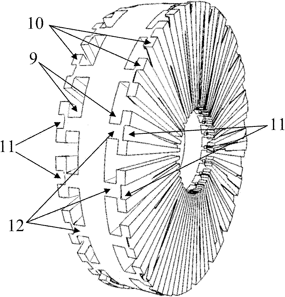Disc-type low-speed large-torque composite motor based on magnetic wheel gear