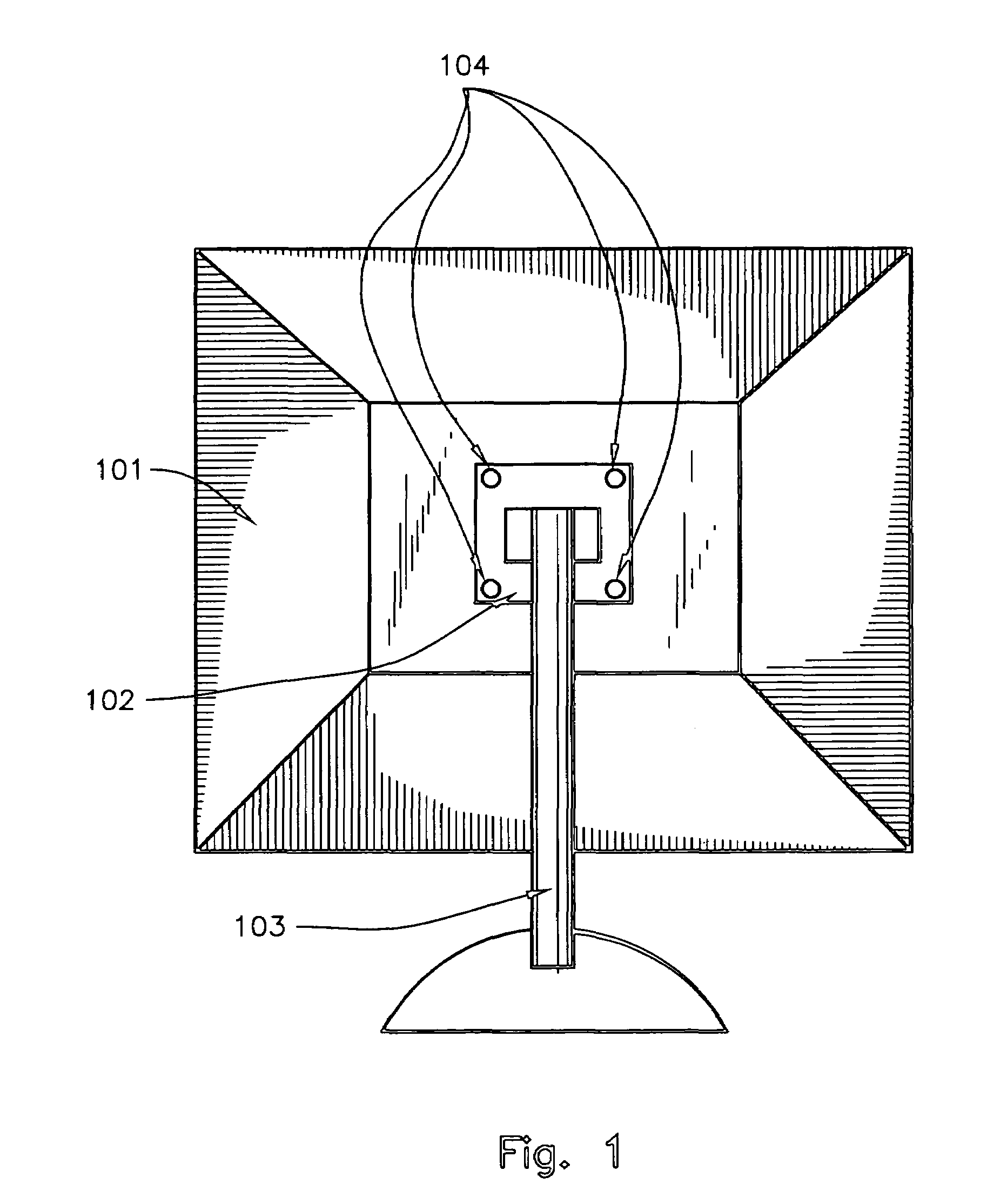 Portable flat display adaptor