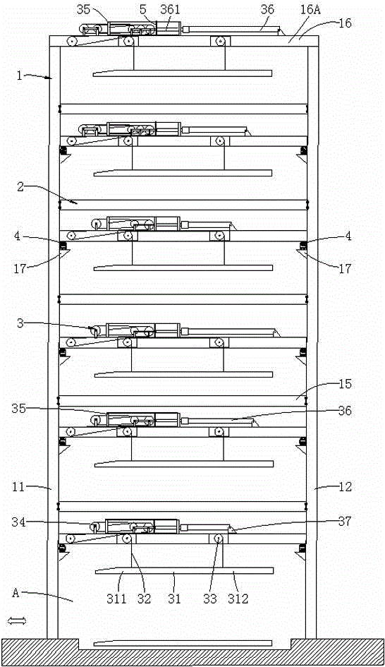 High-speed hoisting system for steel wire ropes on electric push rods