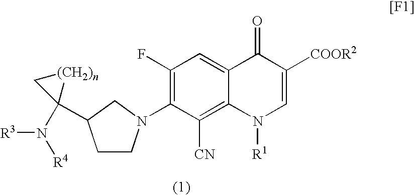 8-cyanoquinolonecarboxylic acid derivative