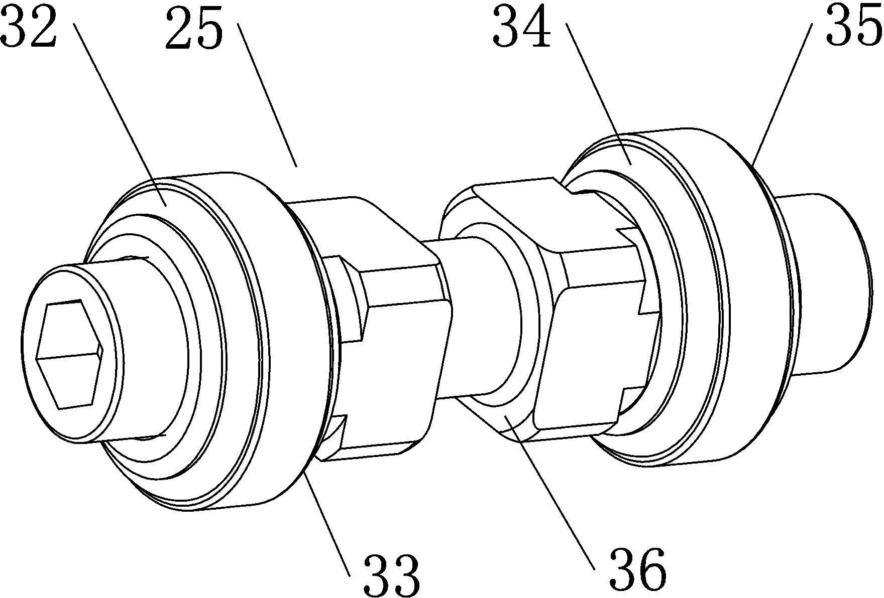 Horizontal valve vertical-type pneumatic retaining ring gun