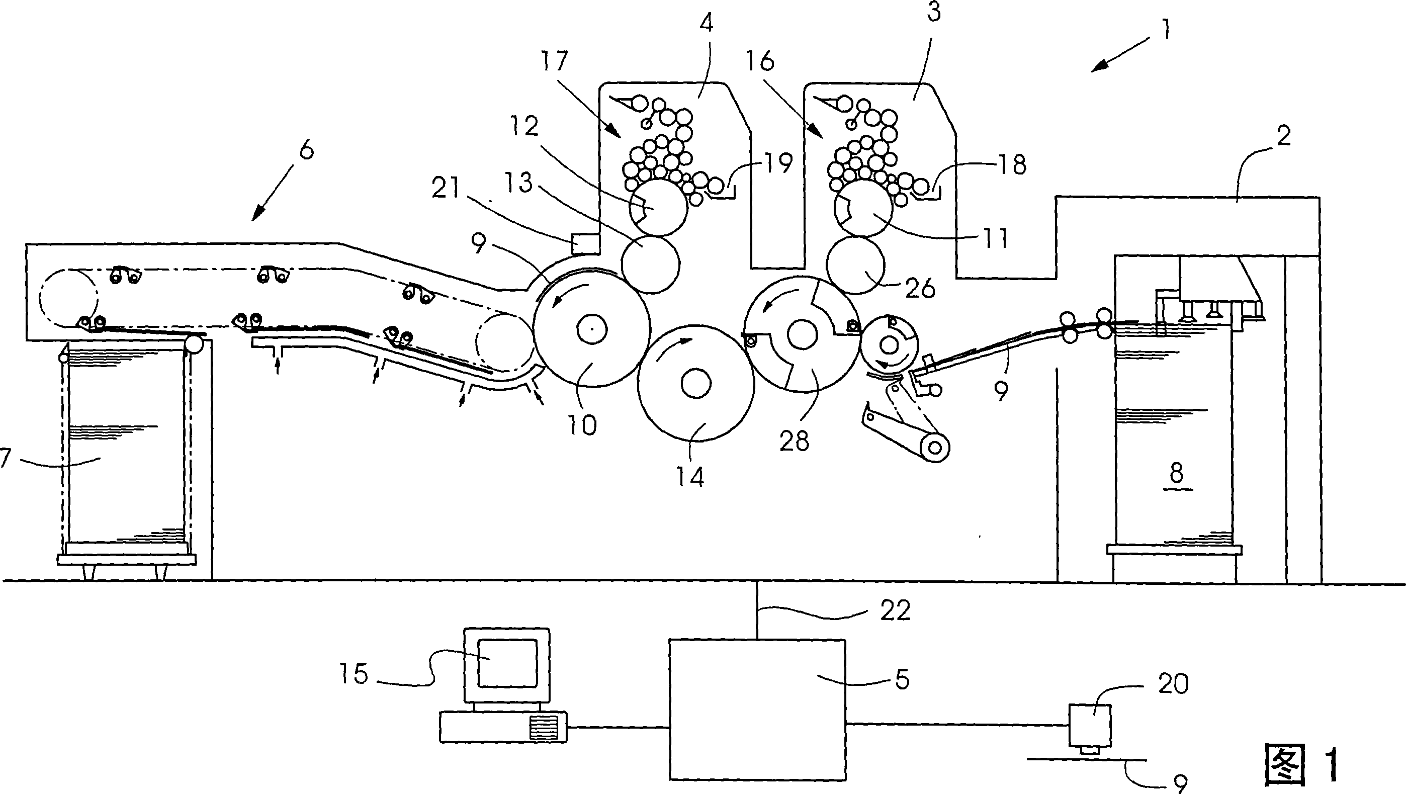 Method for processing color measurement in printing machine