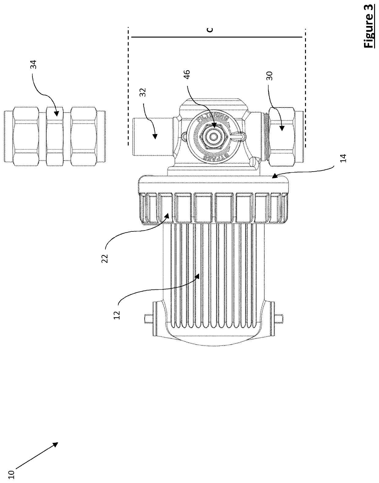 Magnetic filter for a central heating system