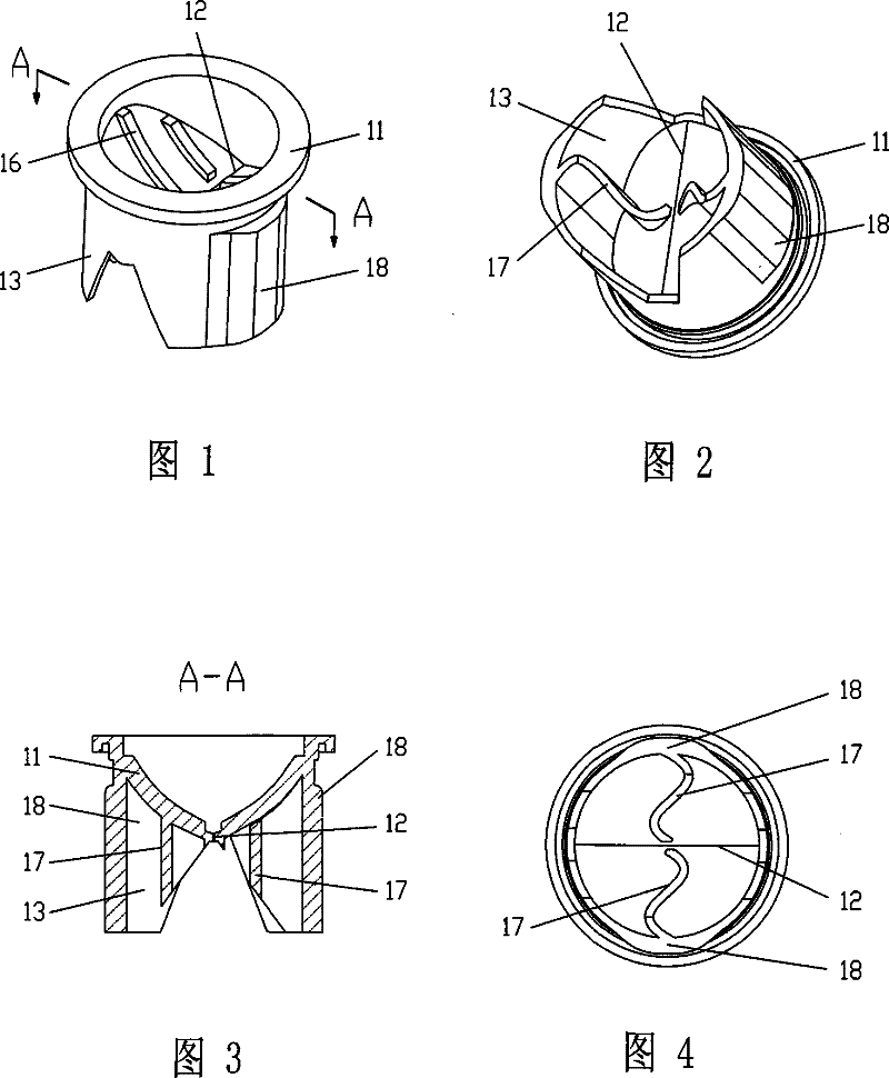 Improved one-way valve for puncture outfit