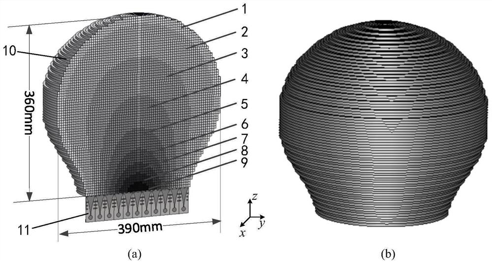 Ultra-wideband planar focusing lens antenna and design and imaging method thereof