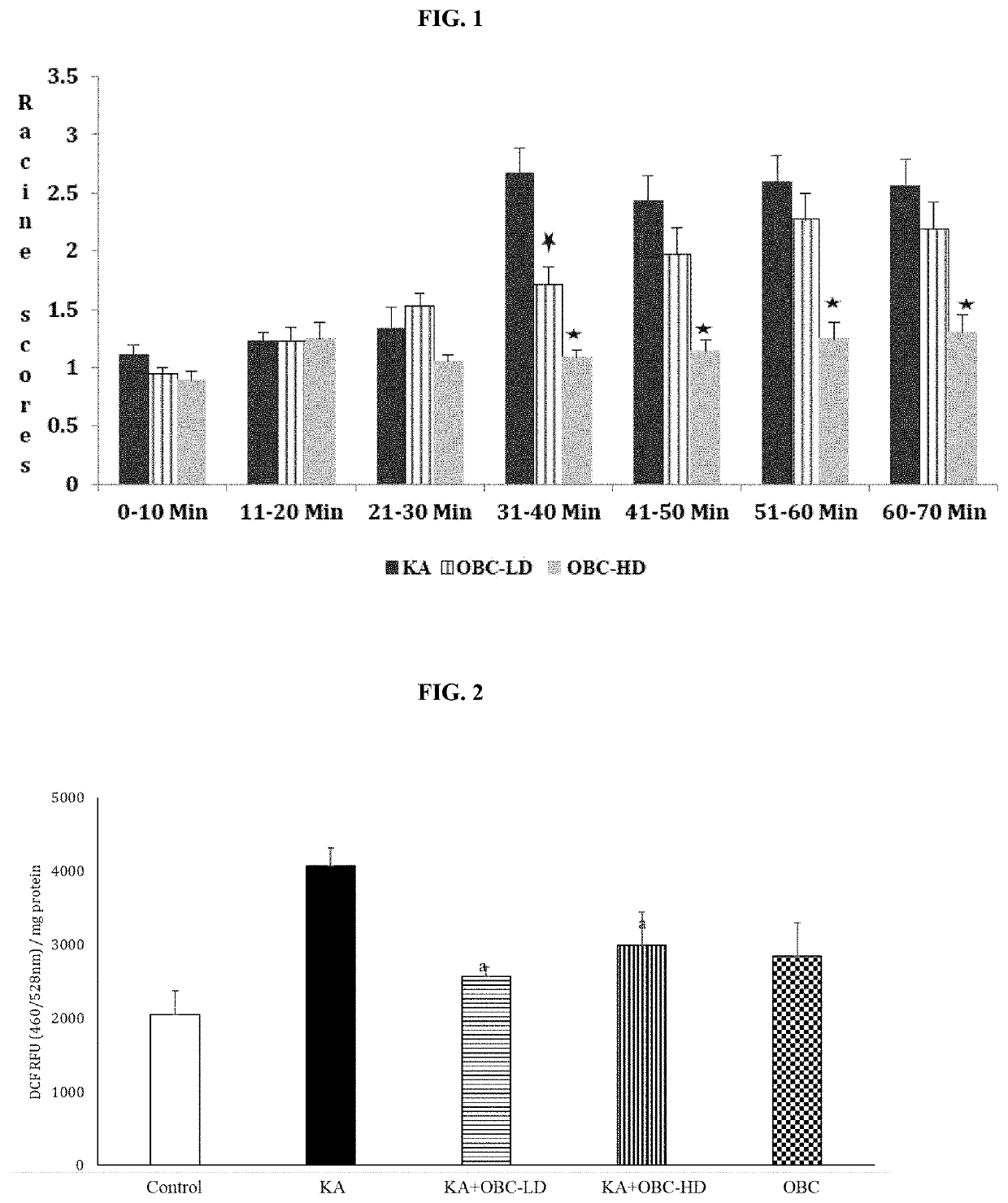 Compositions for the management of seizure induced neurotoxicity