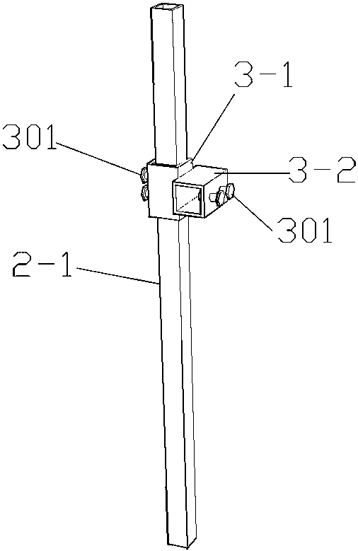 Height adjusting assembly for hedgerow pruning machine