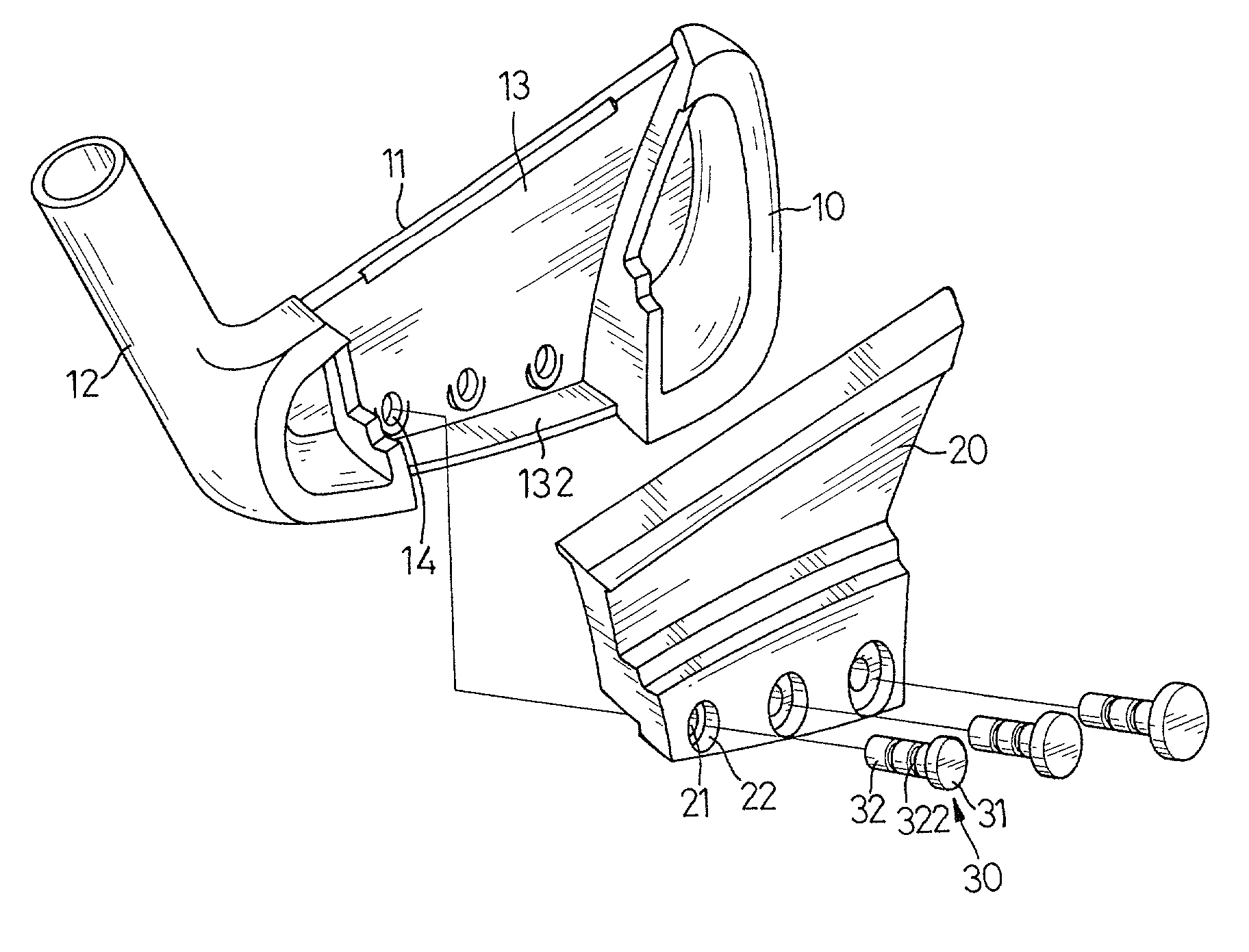 Golf club head with a carbon fiber block