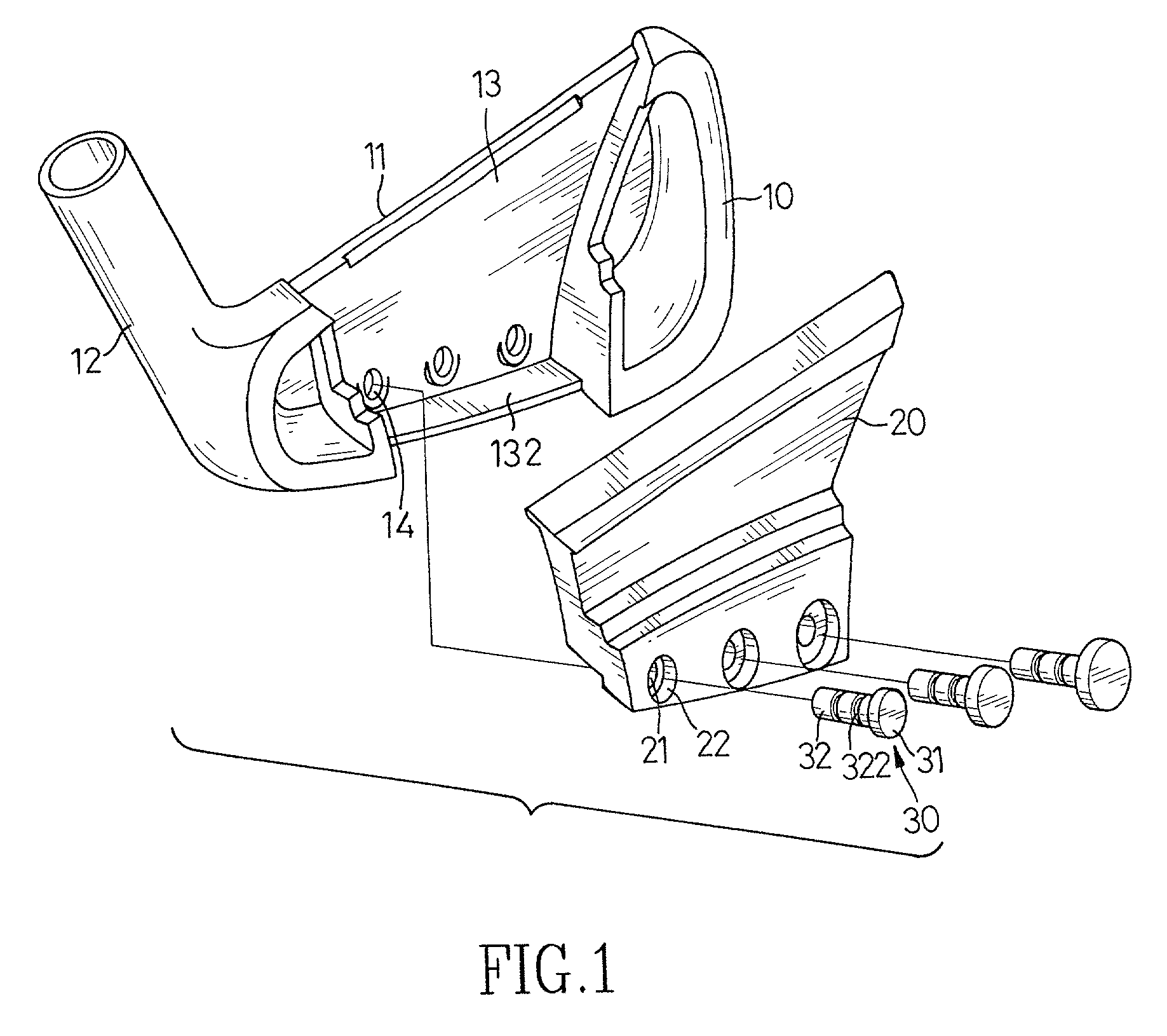 Golf club head with a carbon fiber block