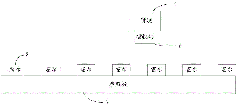 Injection pump as well as position detection method and device of injection pump sliding block