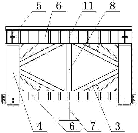 Jacking adjustment device for aloft net frame