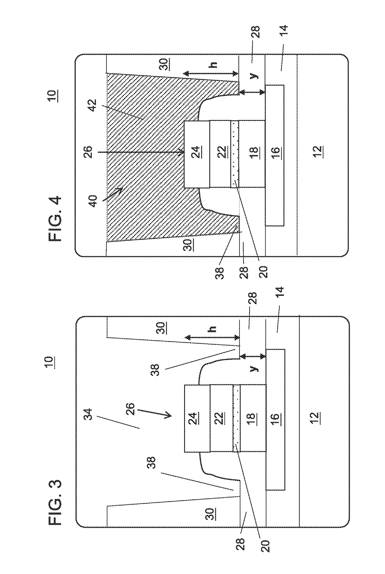 Enhanced coercivity in mtj devices by contact depth control