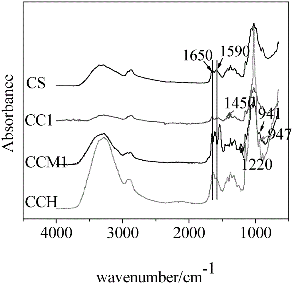 Chitosan derivative with cross-linking polymerization and containing drug ligand