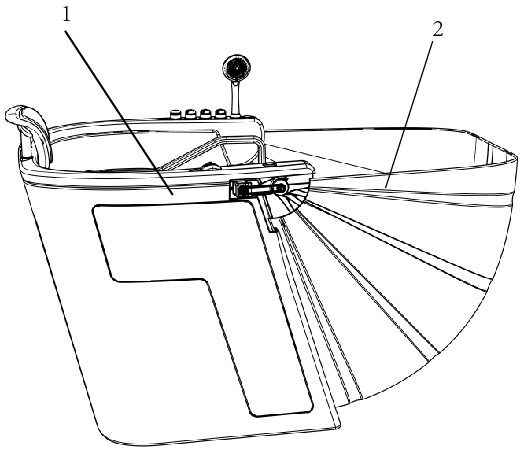 Folding control mechanism for flexible bathtub wall