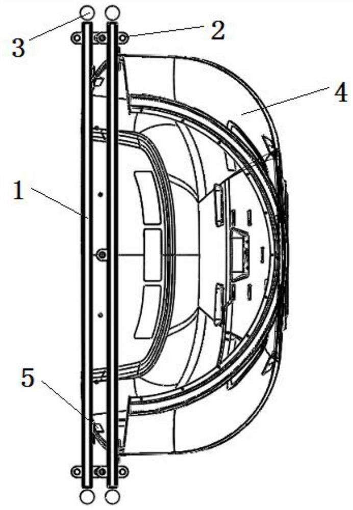 Cabin cover overturning tool and overturning method thereof