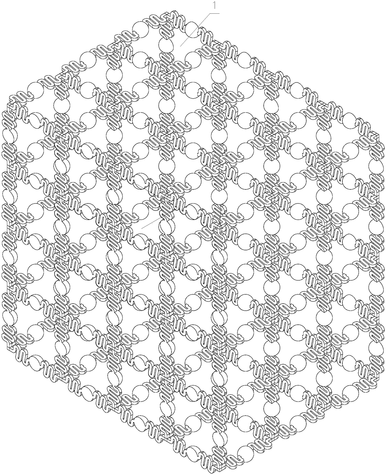 Folded beam type sonic crystal with wide amplitude and low frequency band gap characteristics