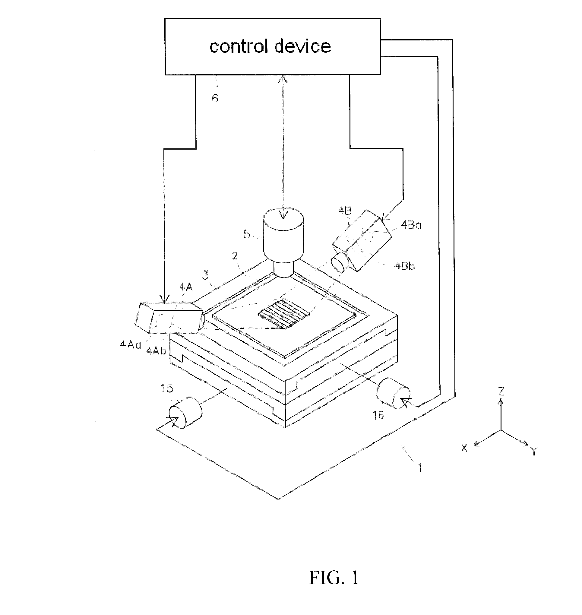 Device for measuring three dimensional shape