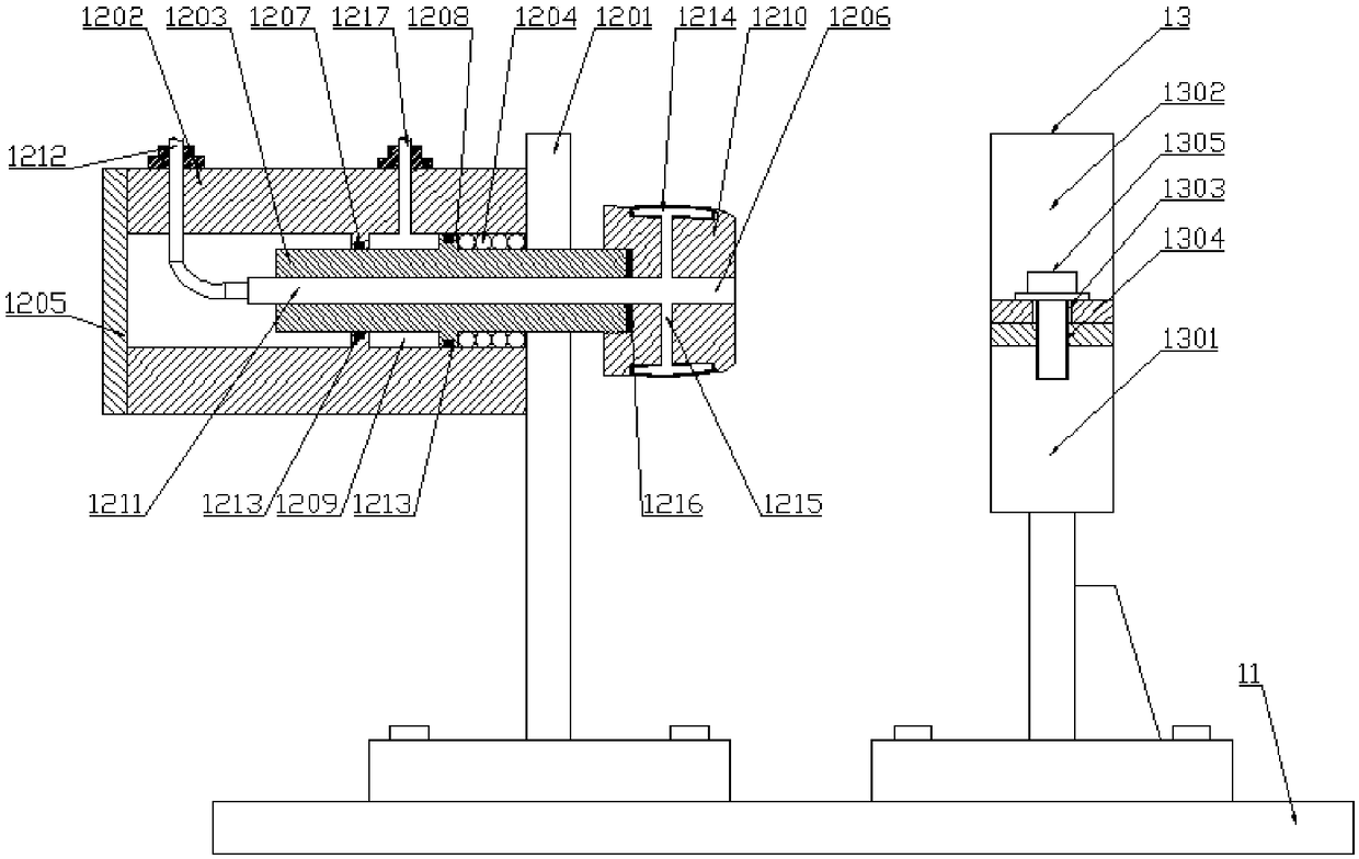 Pipe airtightness detecting worktable,