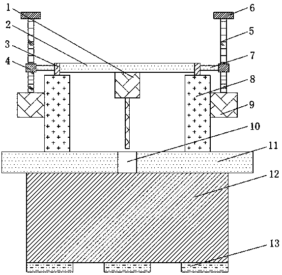 Hardware perforating machine realizing stable perforation