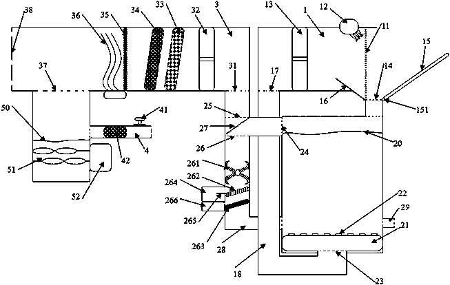 Floccule-preventing gas purifying device