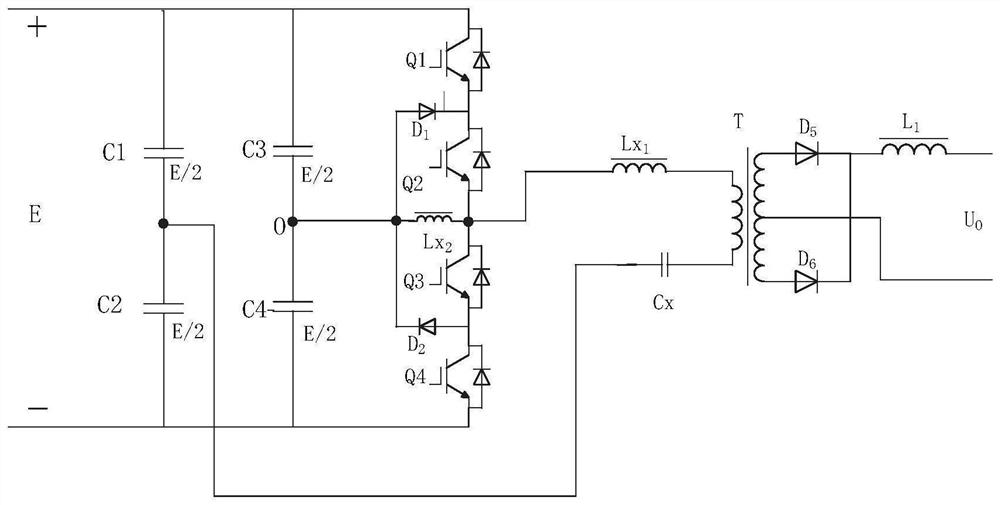 A three-level half-bridge soft-switching converter circuit, control system and control method thereof