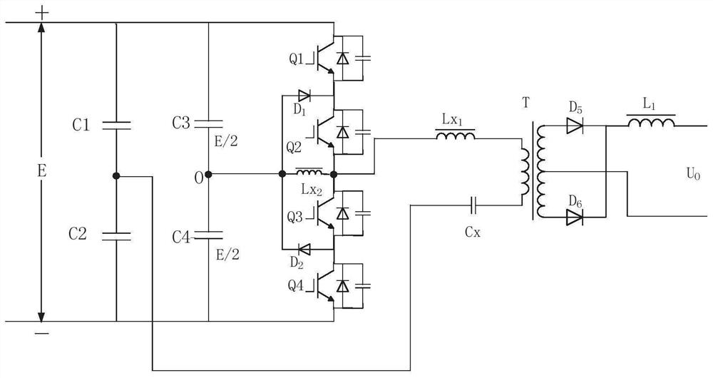 A three-level half-bridge soft-switching converter circuit, control system and control method thereof