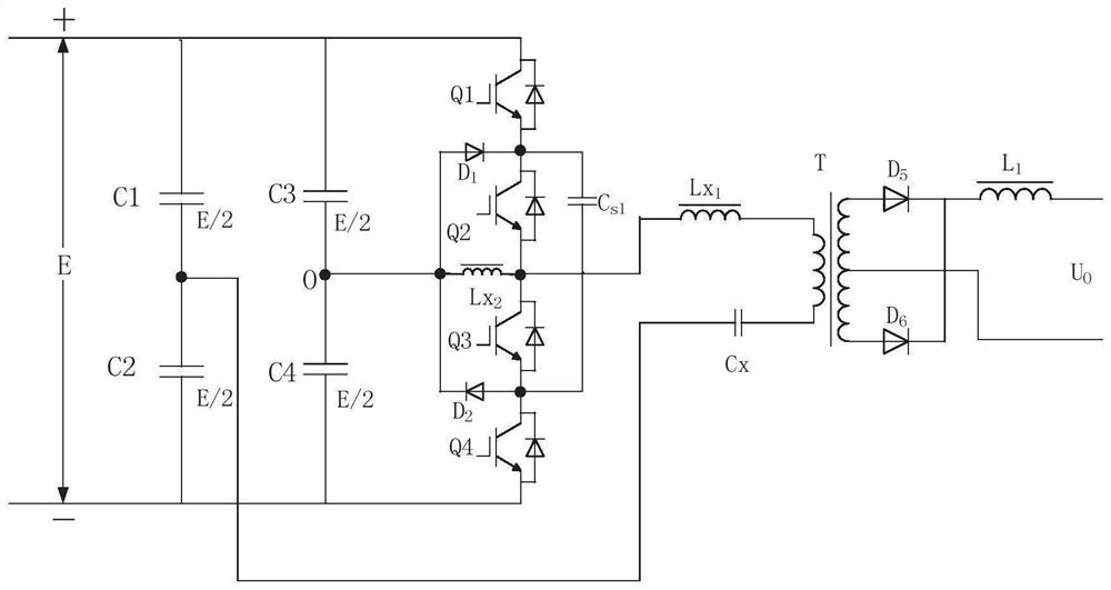 A three-level half-bridge soft-switching converter circuit, control system and control method thereof