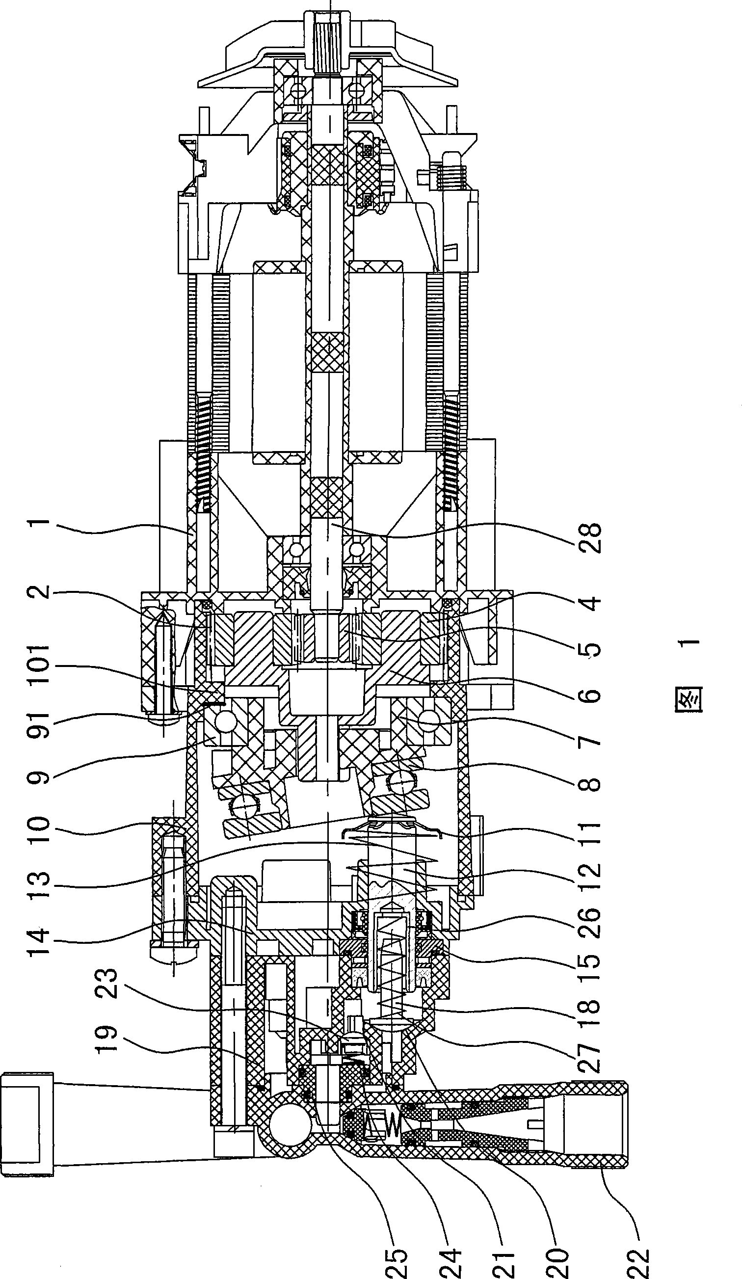 Plastic pump for high pressure cleaning machine