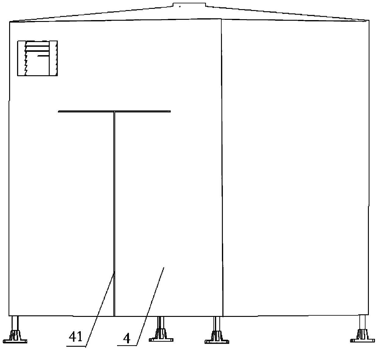 A portable outdoor maintenance house