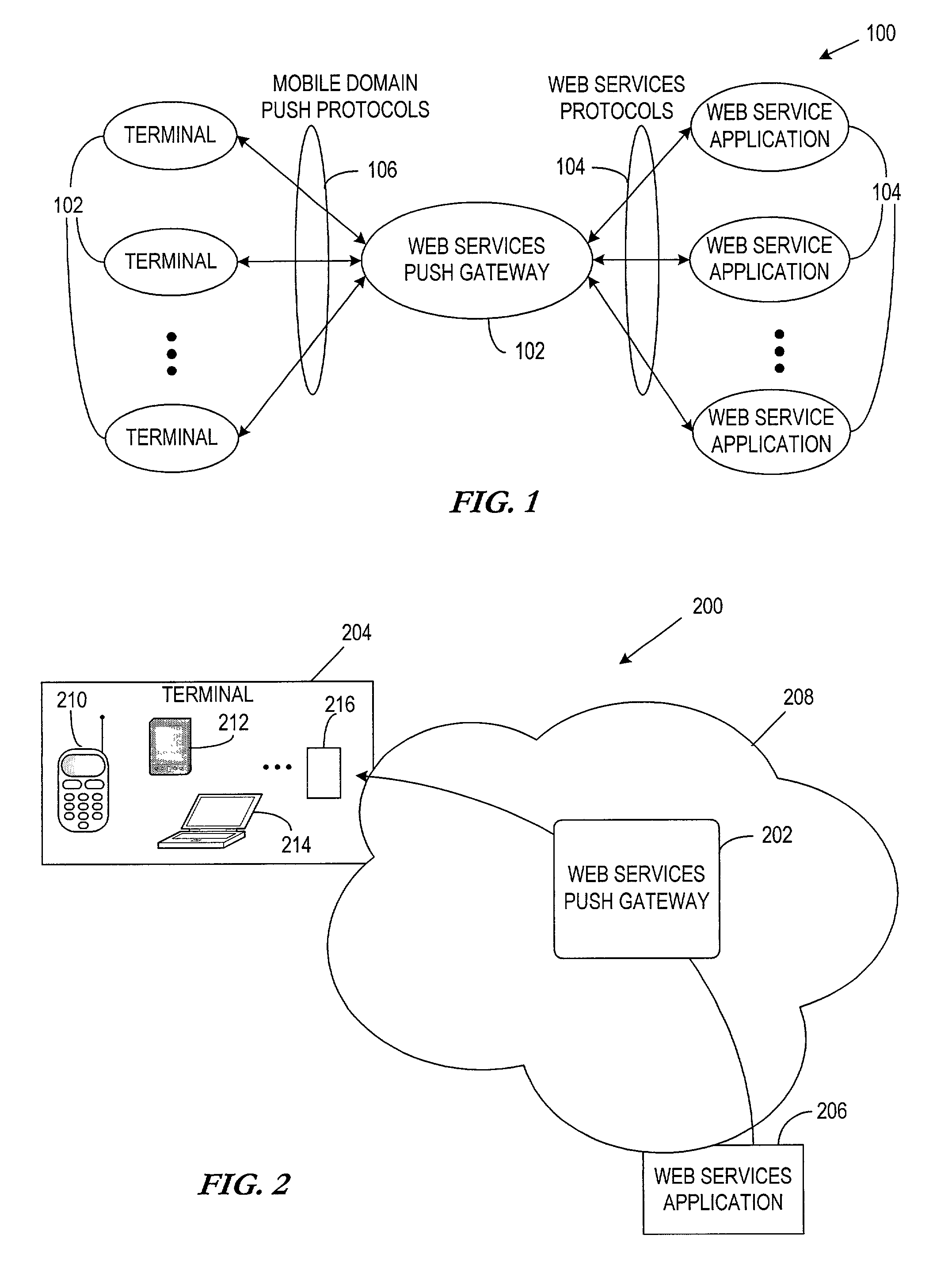 Web services push gateway