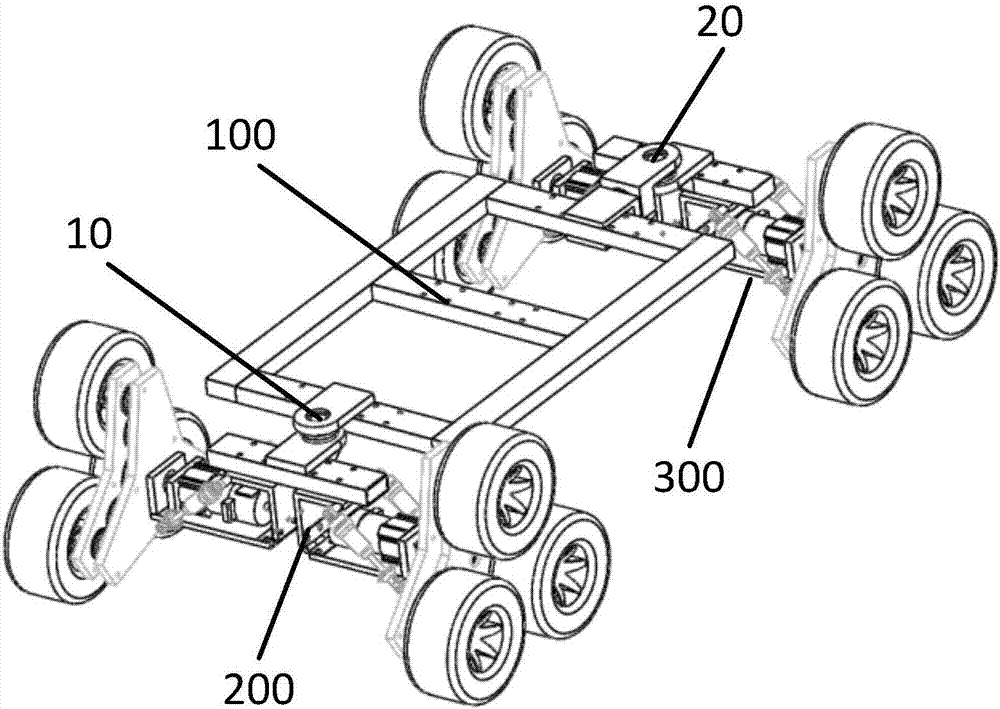 Planet wheel type obstacle-crossing robot suitable for rotating stair