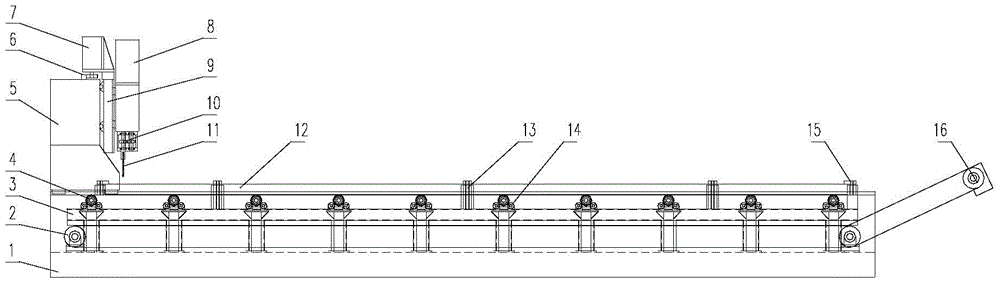 Numerical control machining device for steel pipe bundle flange hole