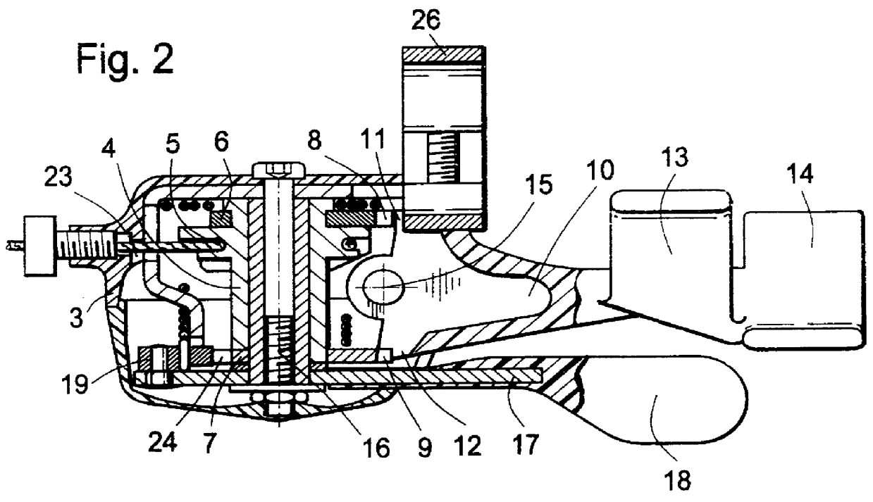 Gearshift for bicycle gears