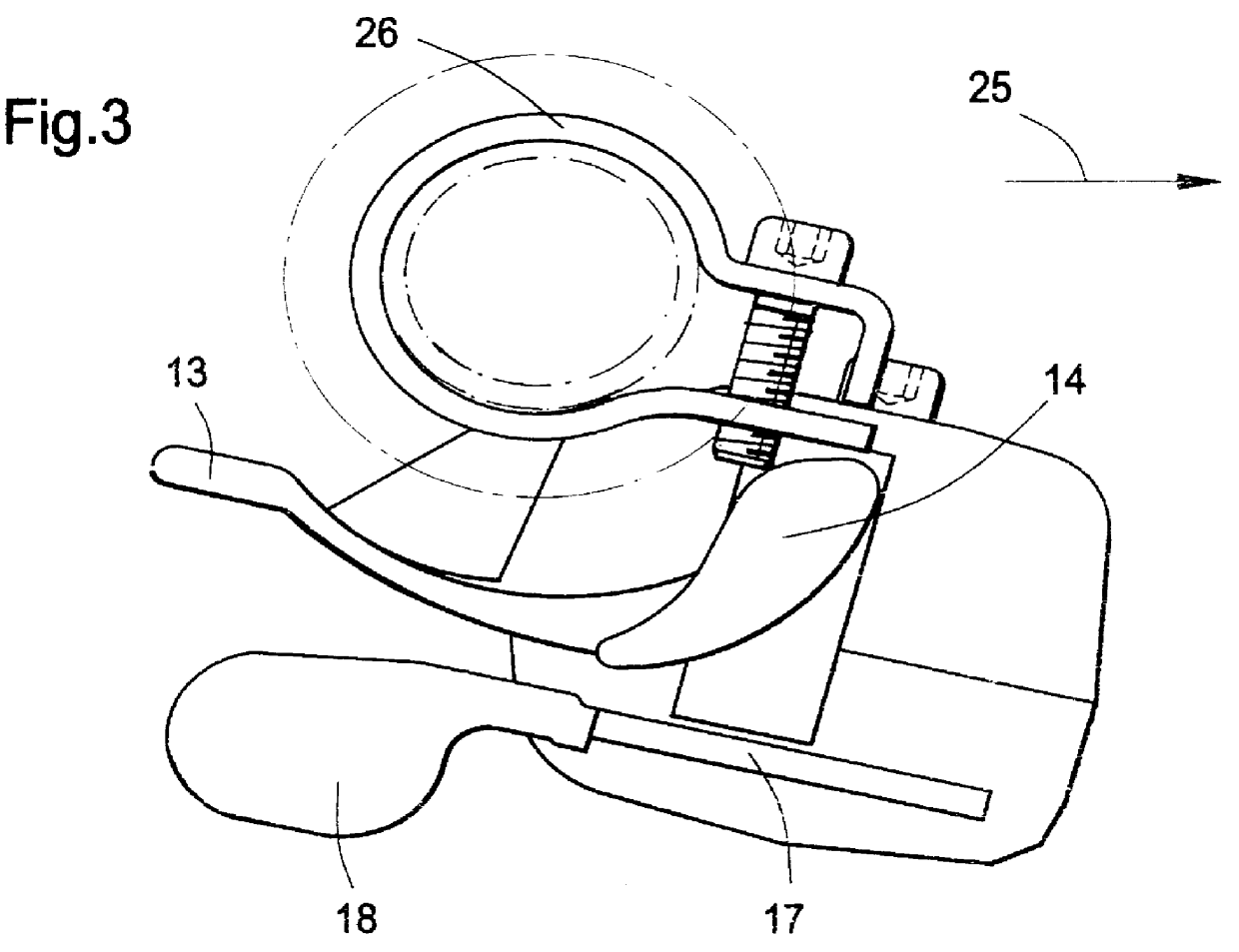 Gearshift for bicycle gears