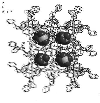 Coordination polymer with three-dimensional open-framework structure as well as preparation and application thereof