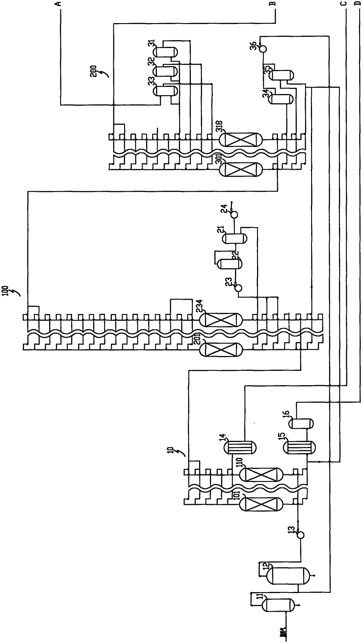 Method for separating and purifying hydrogen from refinery tail gas