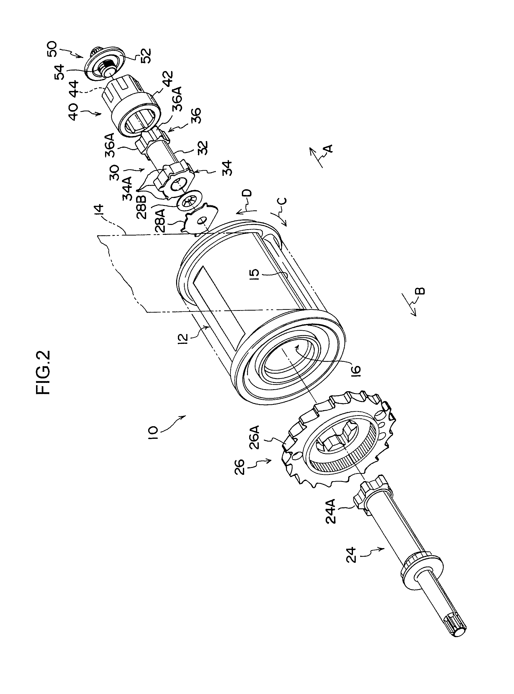 Webbing take-up device