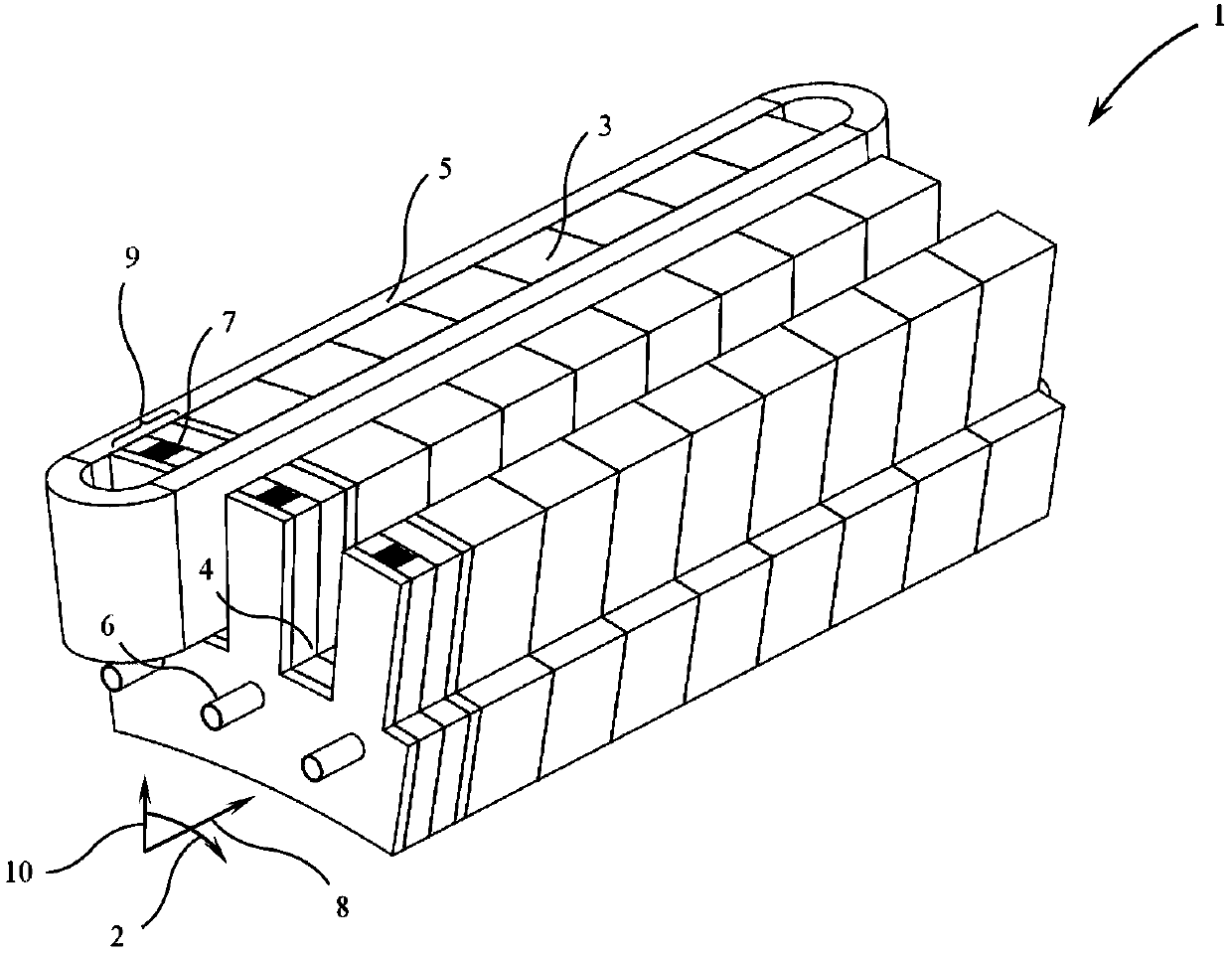 Stator core unit, stator, motor and wind turbine