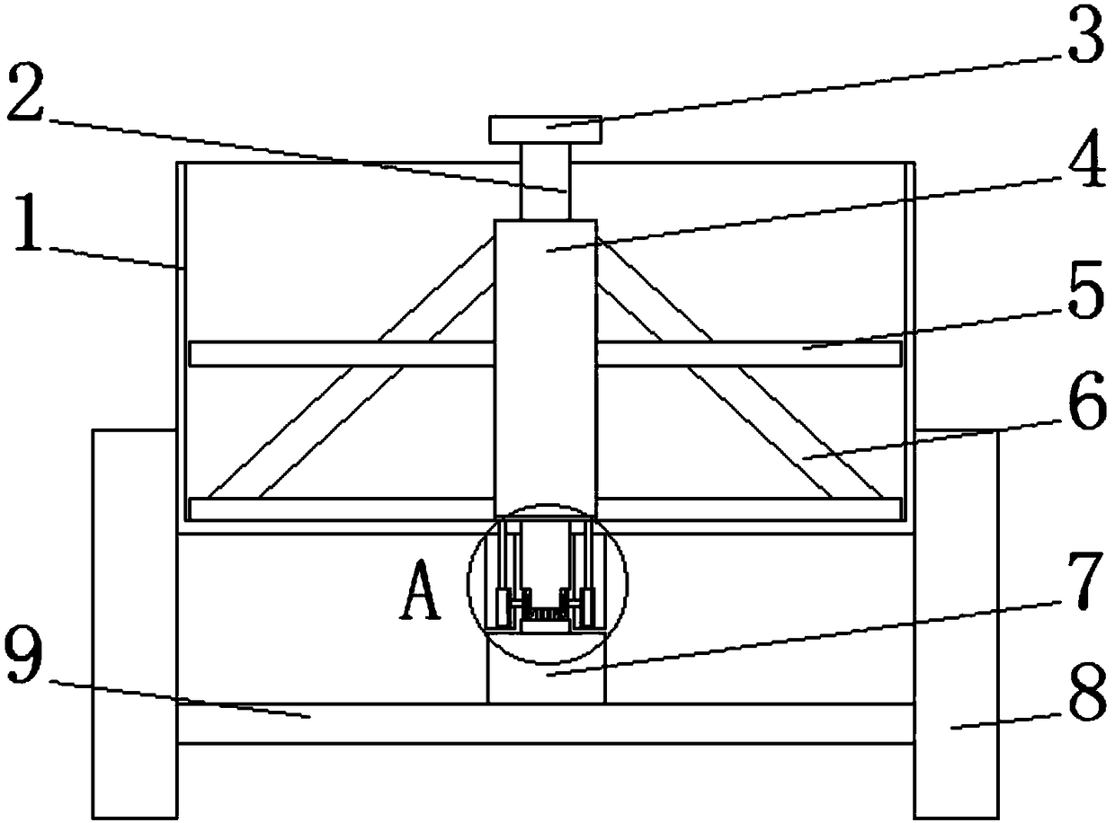 Device for improving stability of moon cake filling raw material stirring equipment