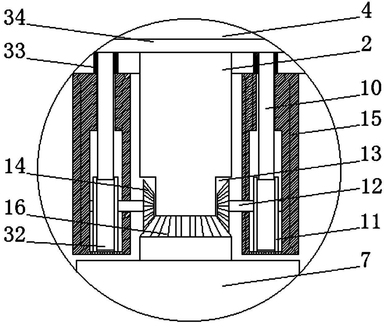 Device for improving stability of moon cake filling raw material stirring equipment